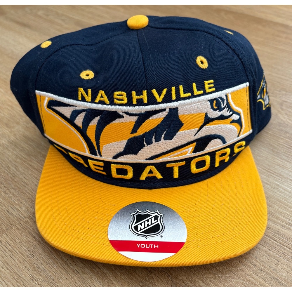NWT Youth NHL Nashville Predators Snapback Hat - Yourh OSFA - Navy/Gold